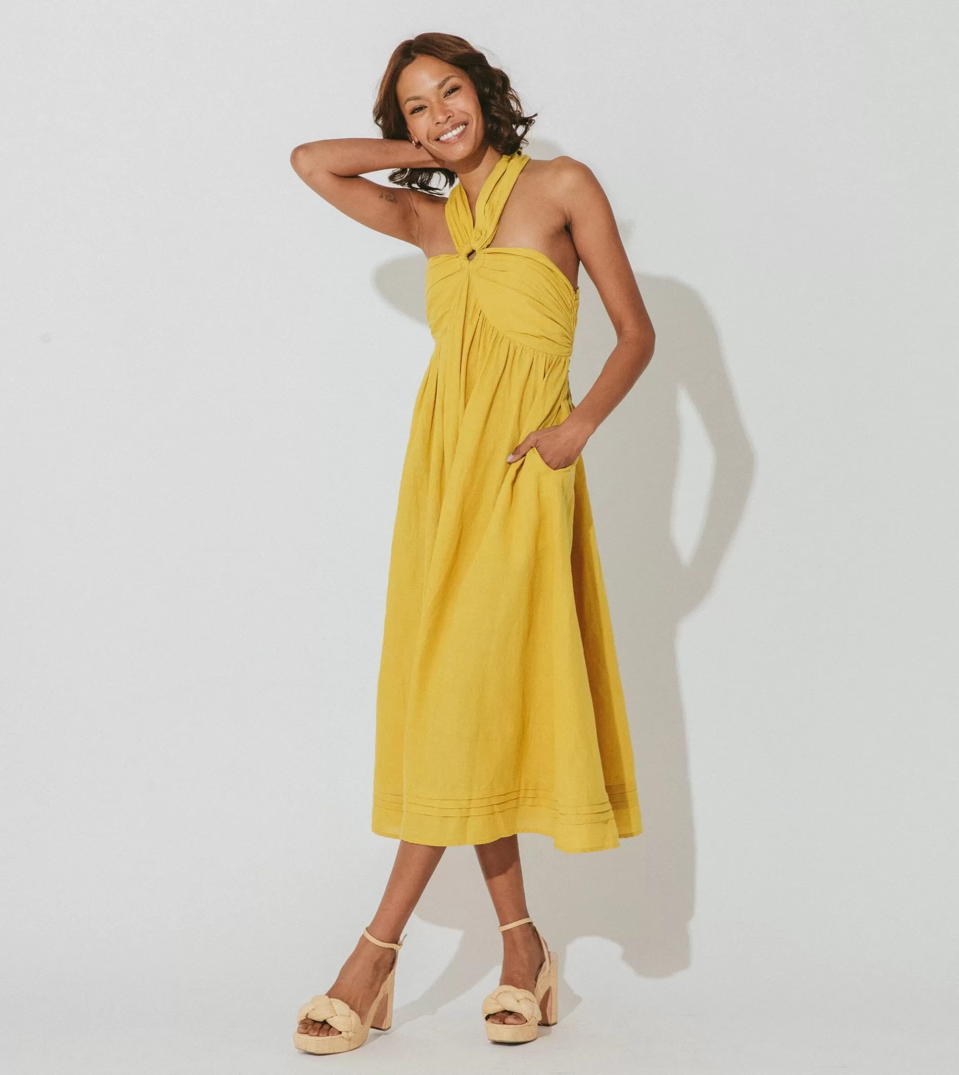 Cleobella Aurelia Ankle Dressmarigold-Women Dresses