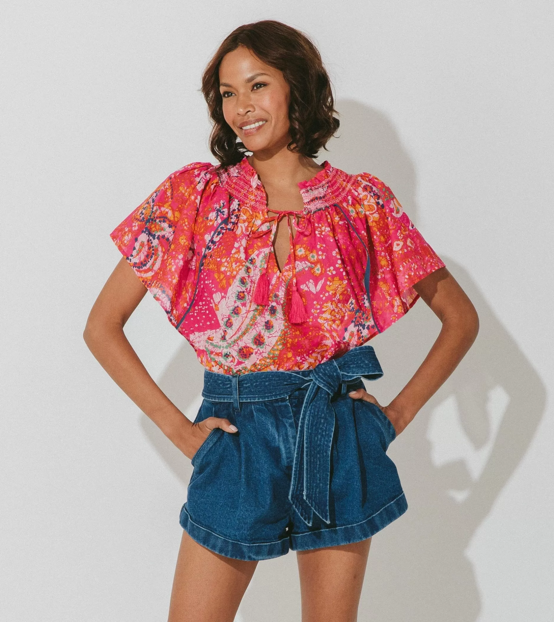 Cleobella Ayaz Blousehibiscus-Women Tops