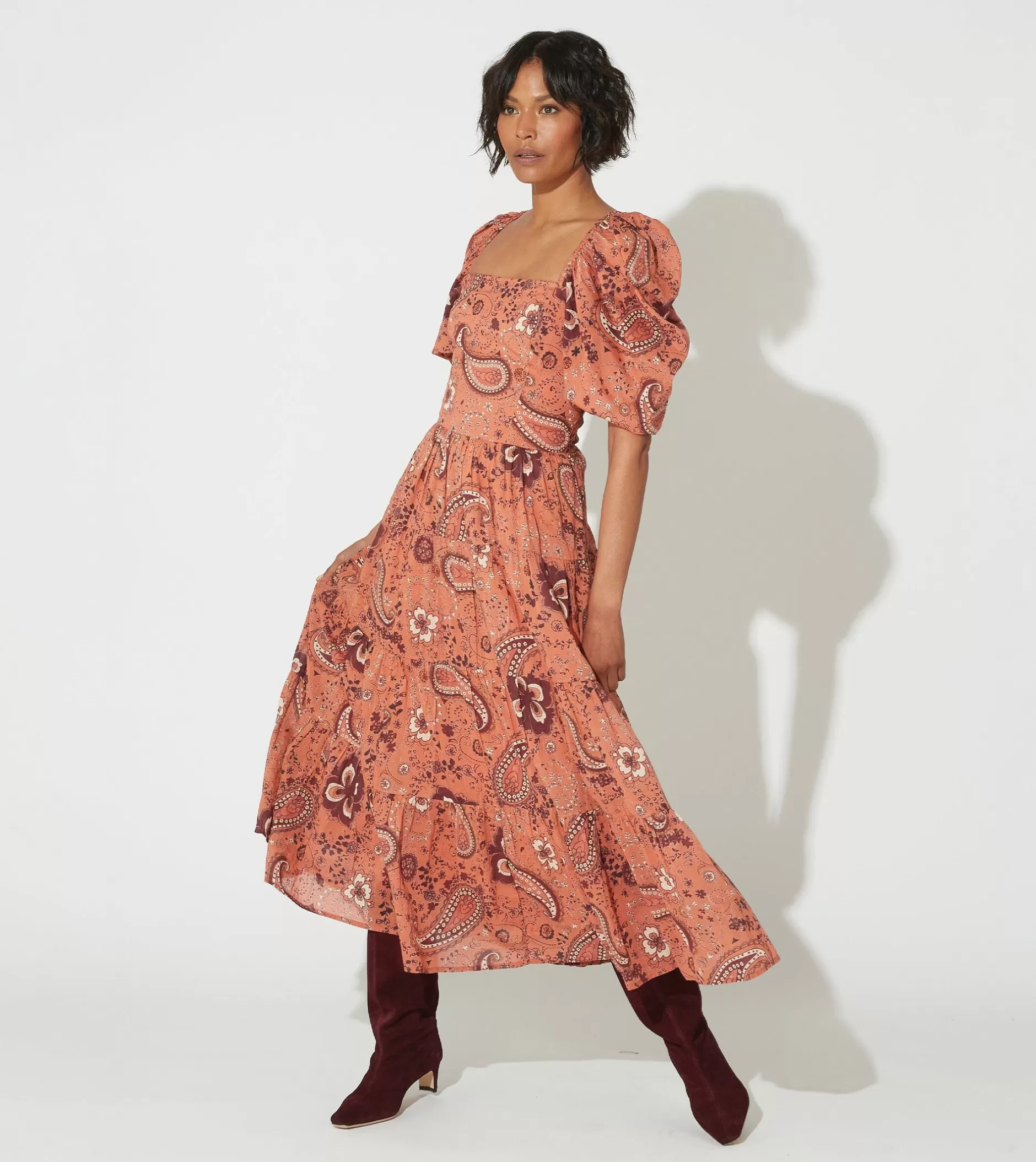 Cleobella Brielle Midi Dressrhode Paisley-Women Dresses