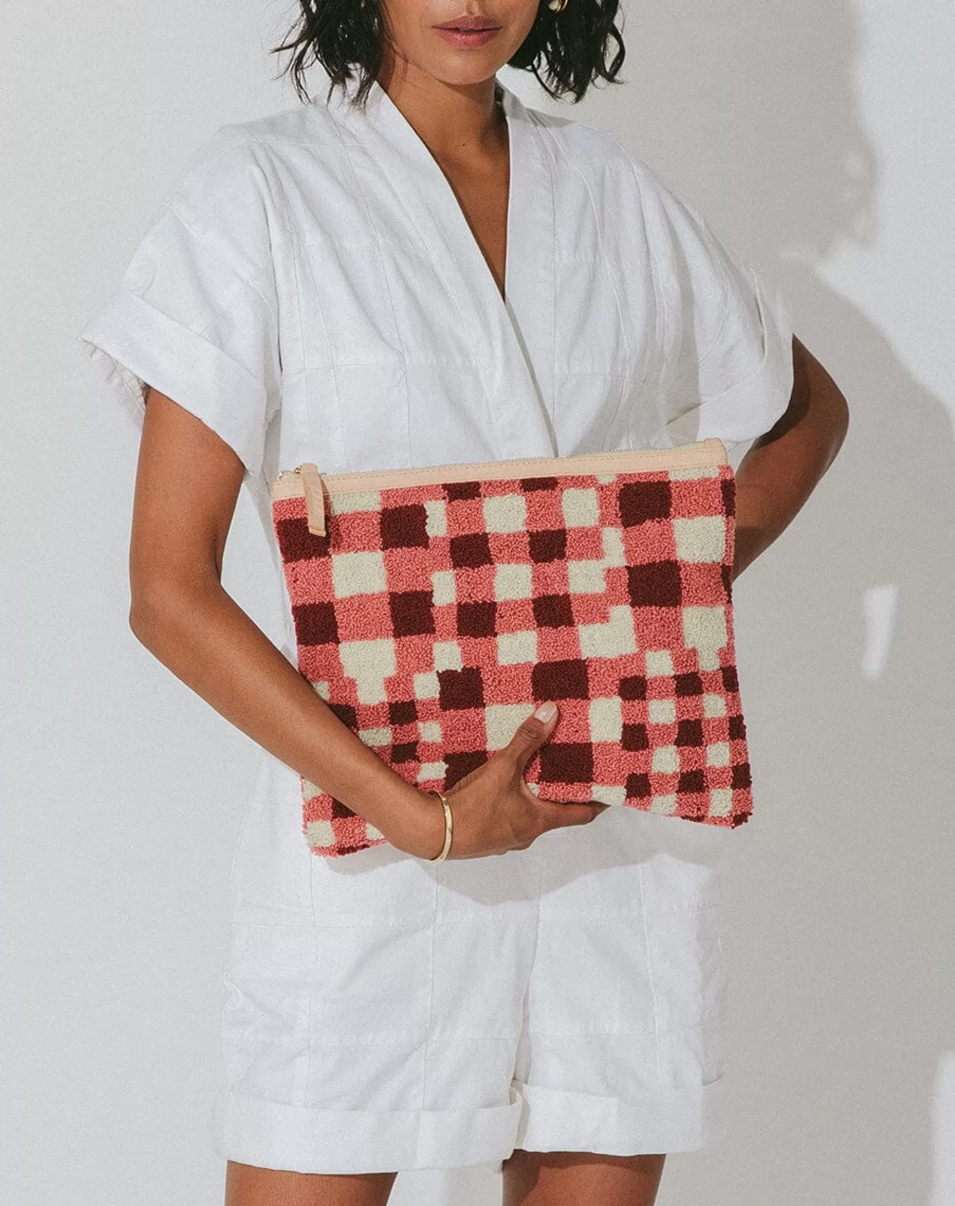 Cleobella Clutchpatchwork Gingham-Women Handbags