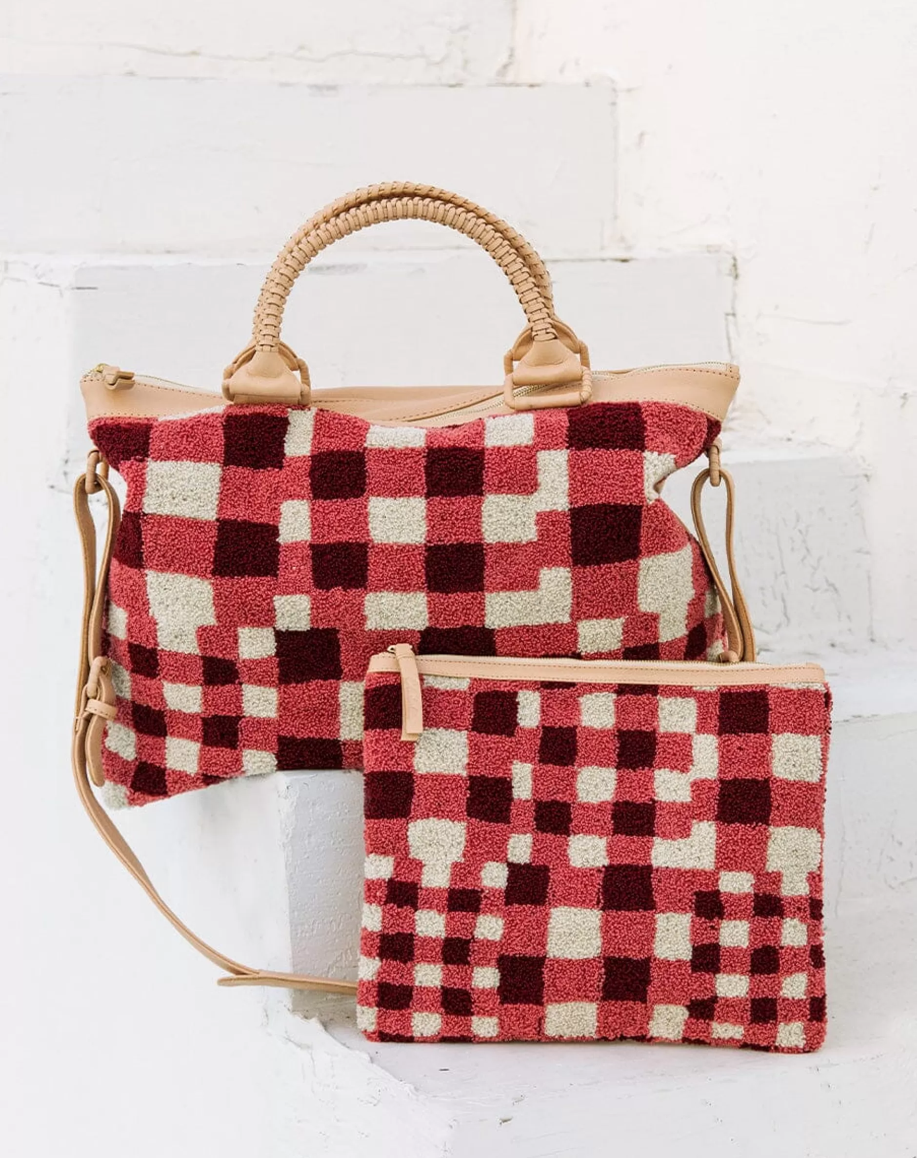 Cleobella Clutchpatchwork Gingham-Women Handbags