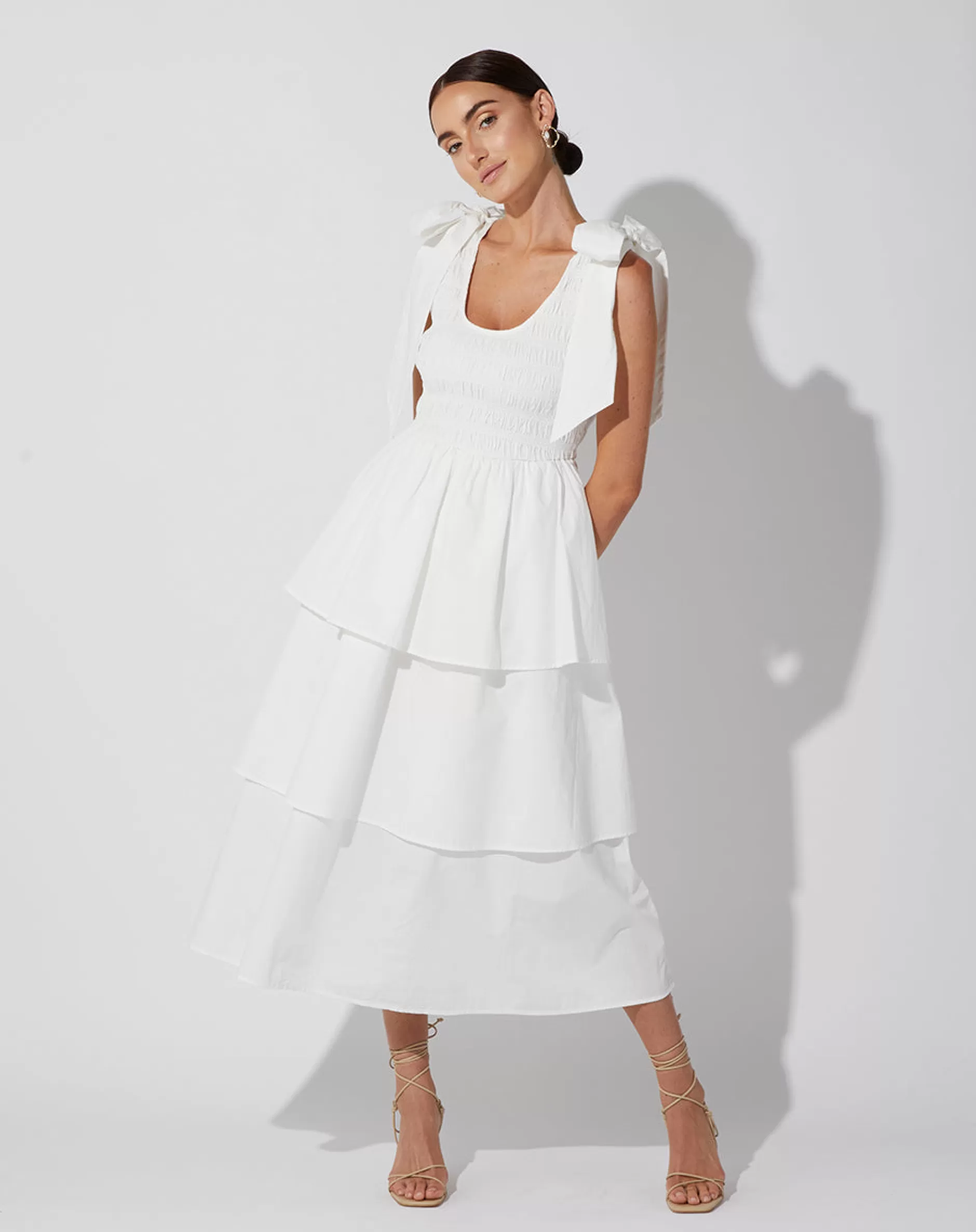 Cleobella Kaiya Midi Dresswhite-Women Dresses