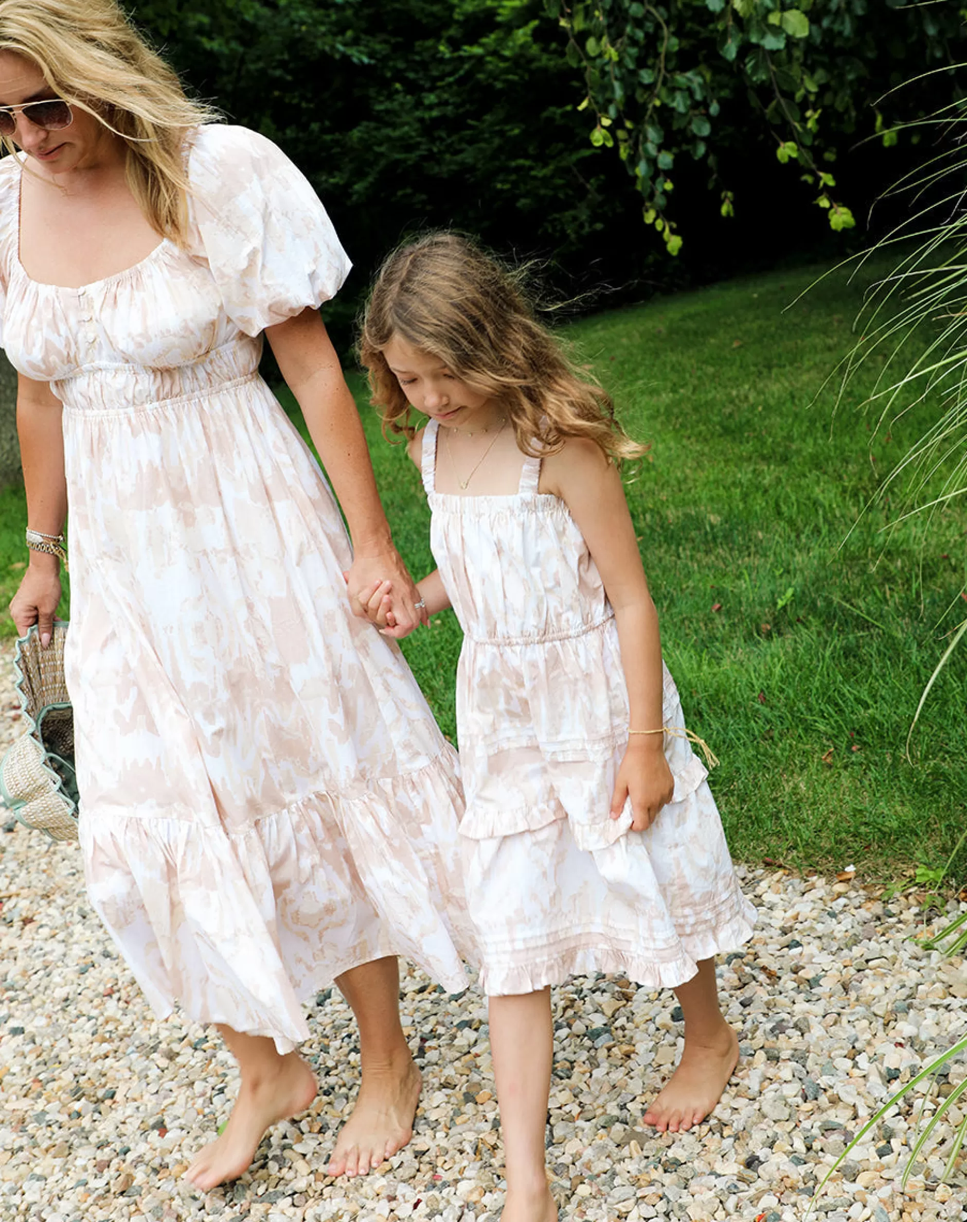 Cleobella Littles Jolene Dresswatercolor Ikat Beige-Kids Littles