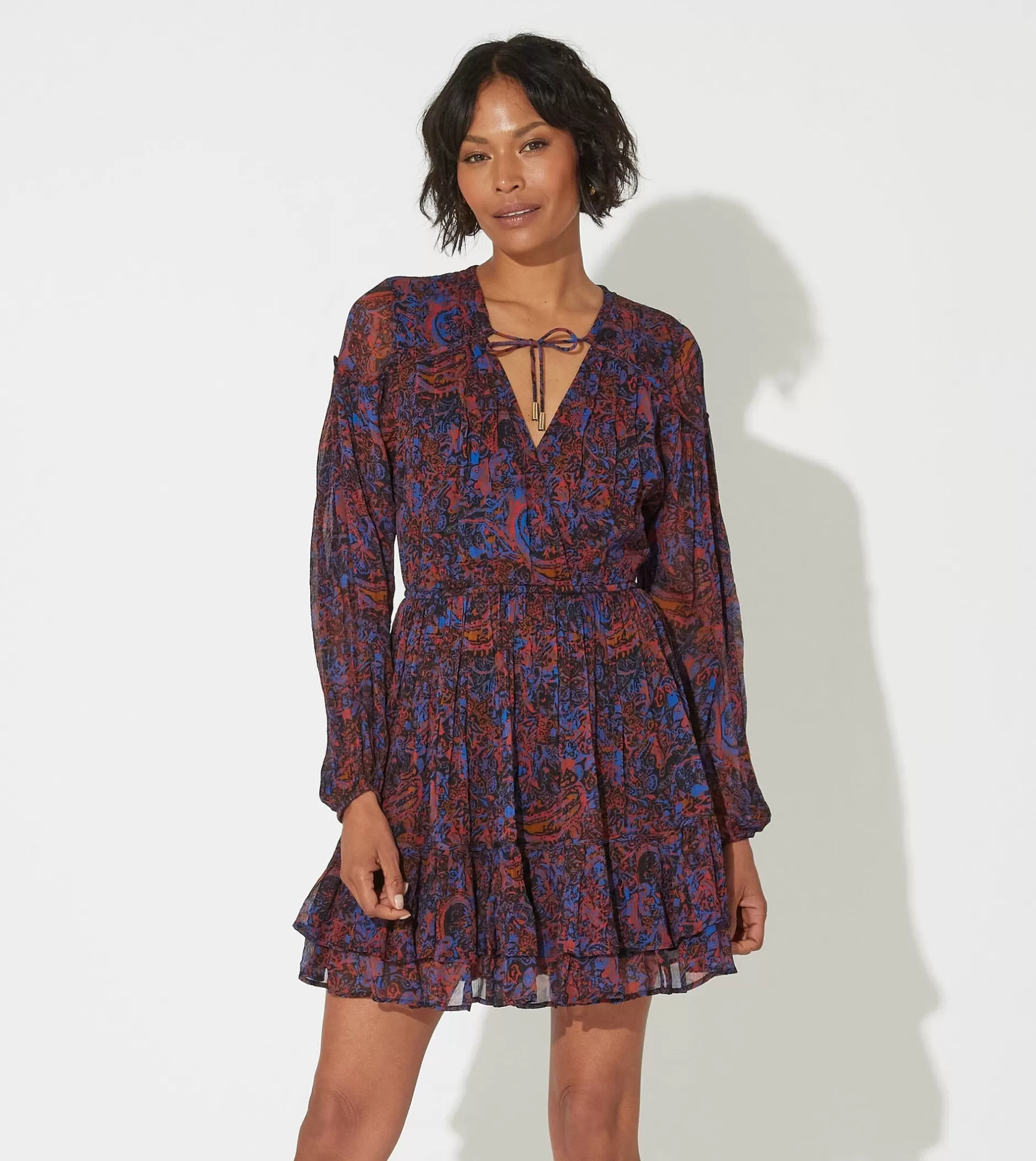 Cleobella Nisha Mini Dressretrograde Paisley-Women Dresses