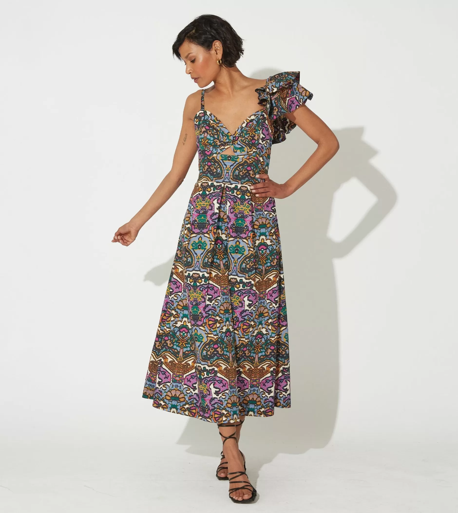 Cleobella Solana Midi Dressmosaic Ikat-Women Dresses