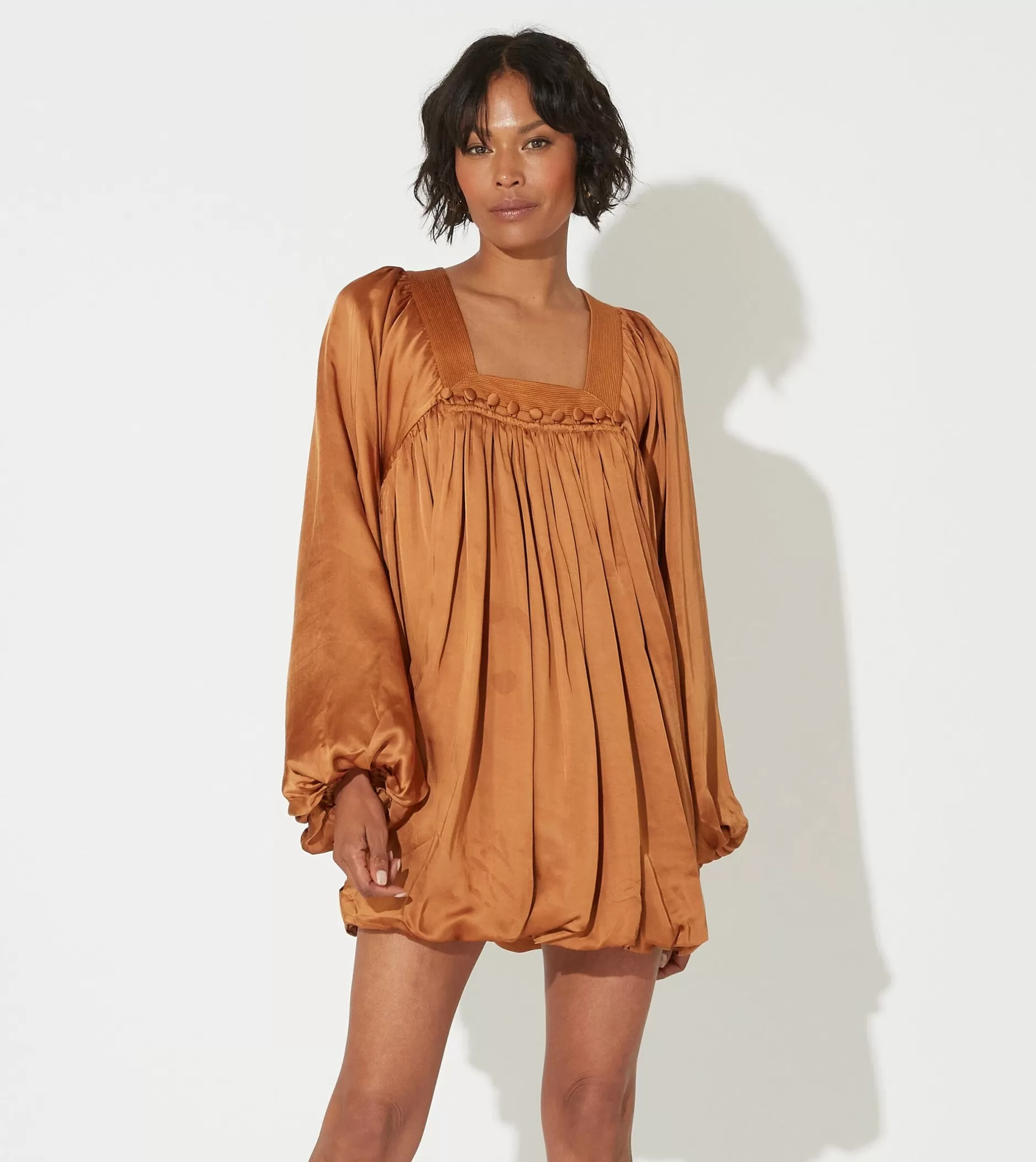 Cleobella Solene Mini Dressbronze-Women Dresses