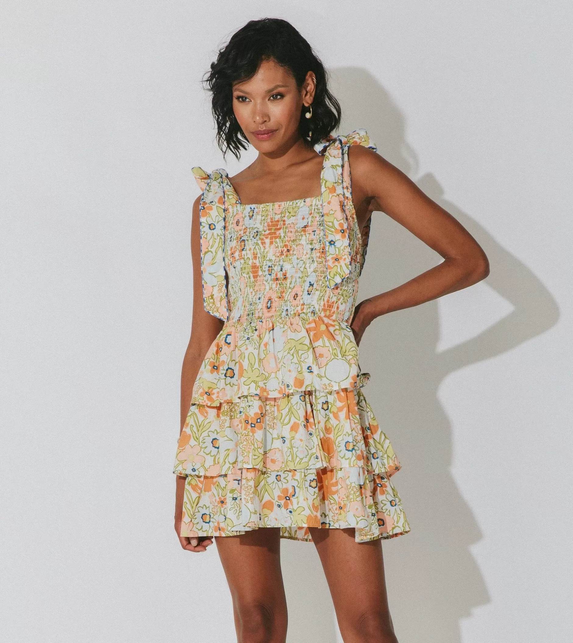 Cleobella Tamara Mini Dressretro Floral-Women Dresses